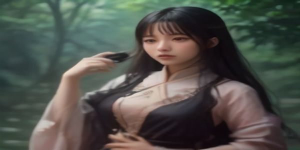 一位年轻女性坐在咖啡馆里用手机浏览51吃瓜网的热点时间轴页面，窗外阳光明媚，她神情轻松地了解最新娱乐圈动态